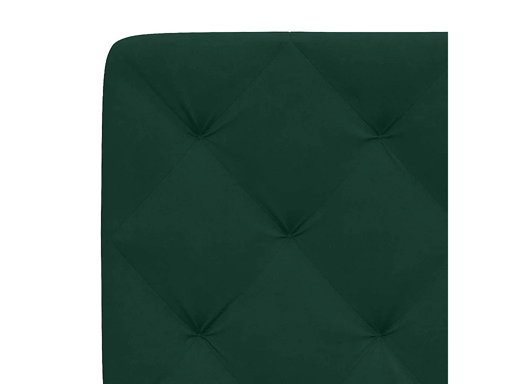 Cadre de lit sans matelas vert foncé 140x190 cm velours
