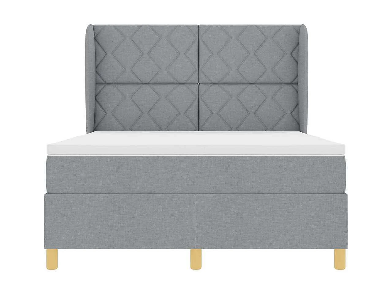 Cama Box Springs com Colchão Cinza Escuro 90x190 cm com colchão