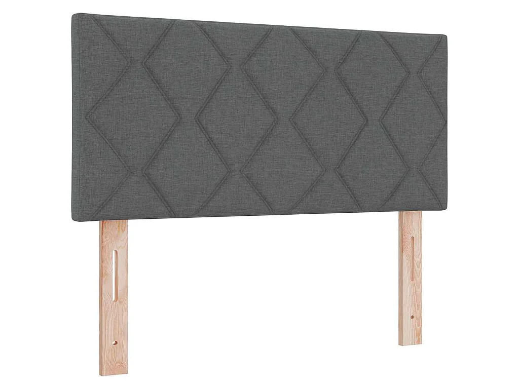 Boxspring bed met hoofdeinde Donkergrijs 90 x 190 cm Stof