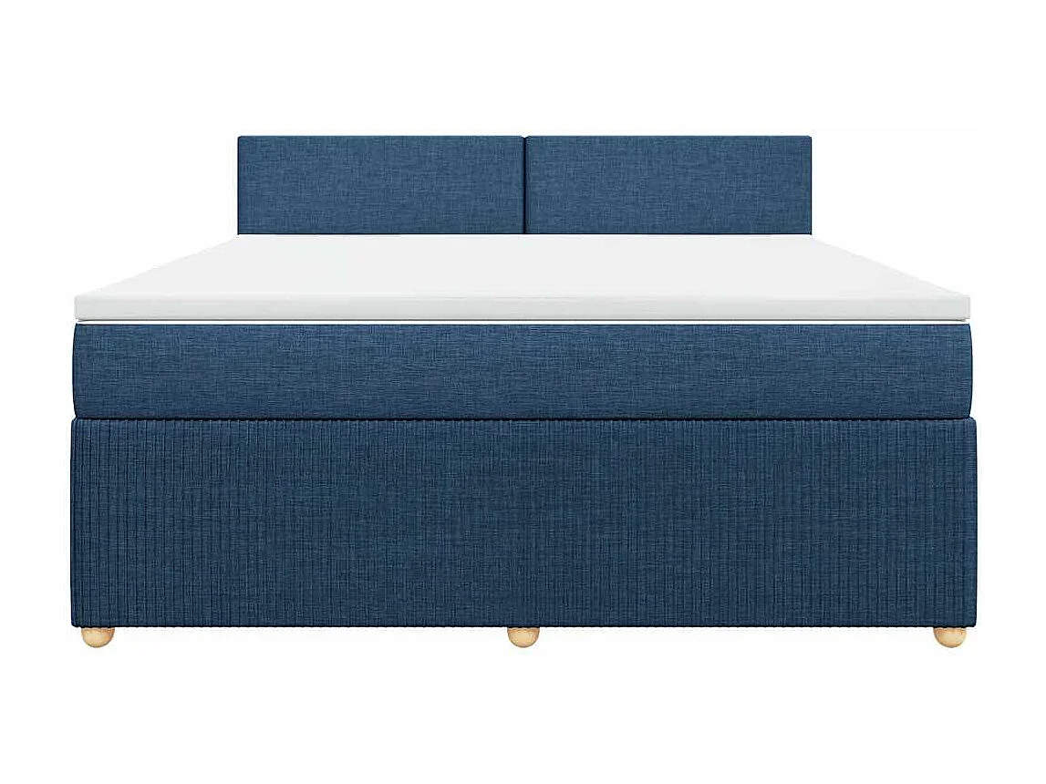 Giroletto a Molle con Materasso Blu 180x200 cm in Tessuto