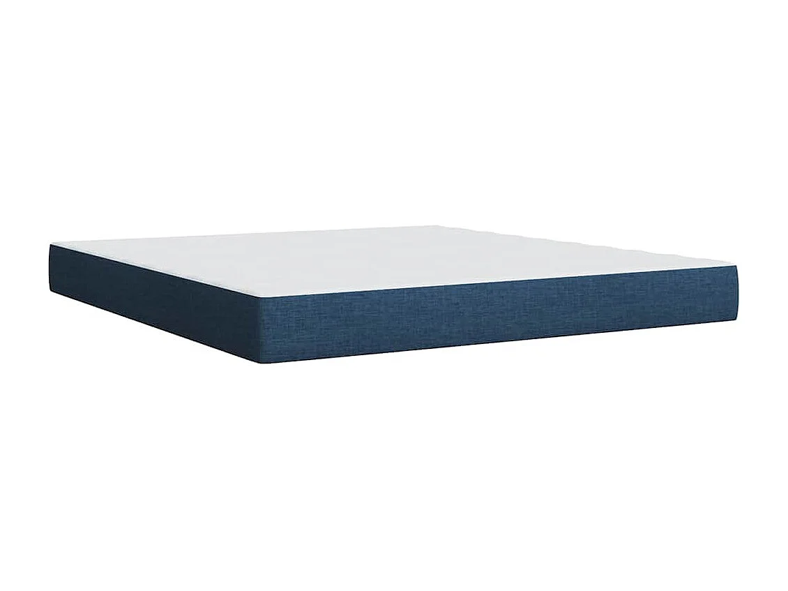 Boxspringbett mit Matratze Blau 180x200 cm Stoff