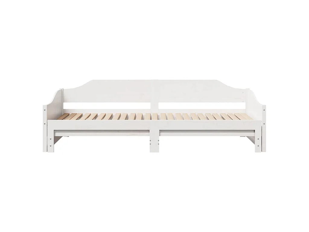 Divano Letto con Letto Estraibile Bianco 90x200cm Massello Pino