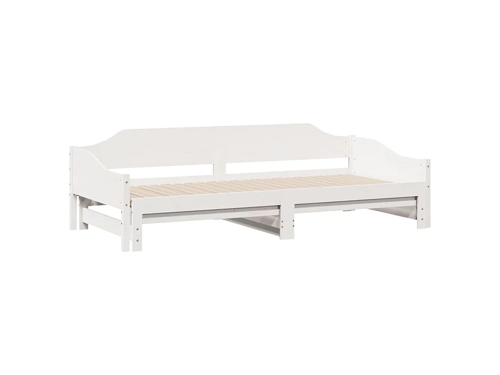Lit de jour et lit gigogne sans matelas 90x200 cm bois massif