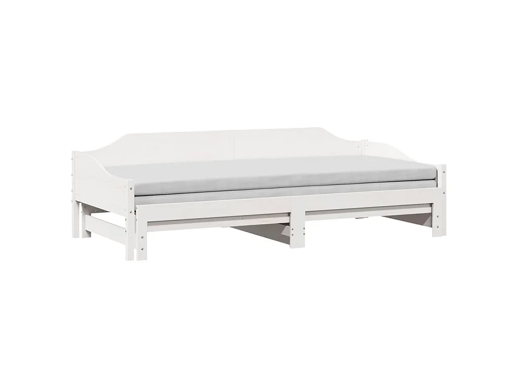 Lit de jour et lit gigogne sans matelas 90x200 cm bois massif