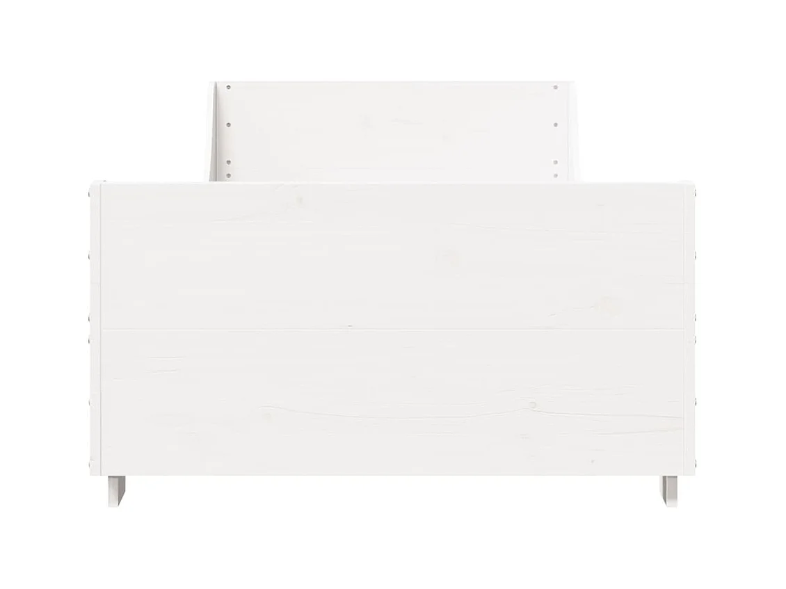 Cadre de lit sans matelas blanc 90x200 cm bois de pin massif