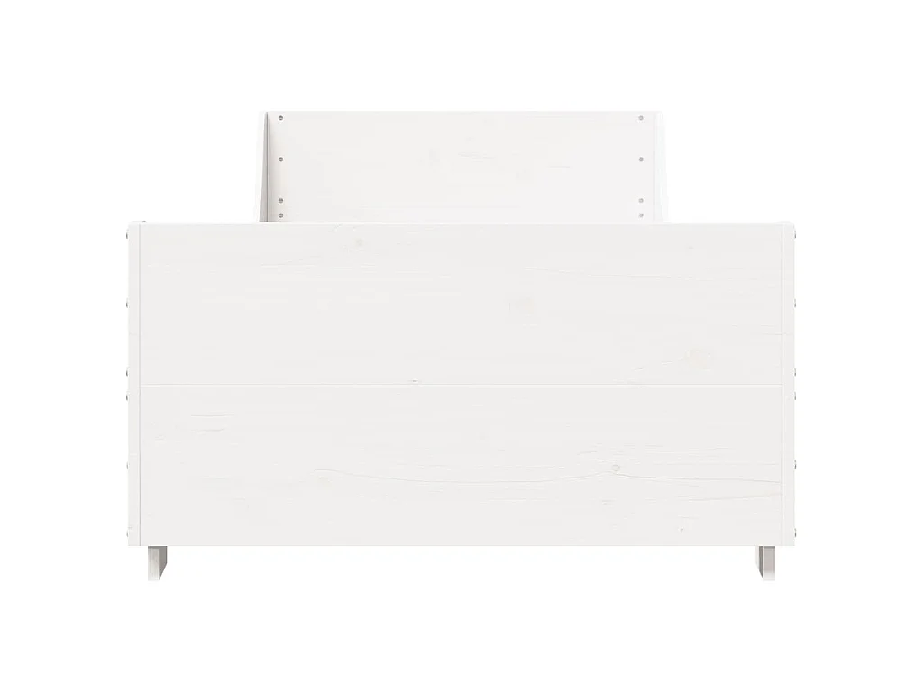 Bedframe zonder matras massief grenenhout wit 90x200 cm