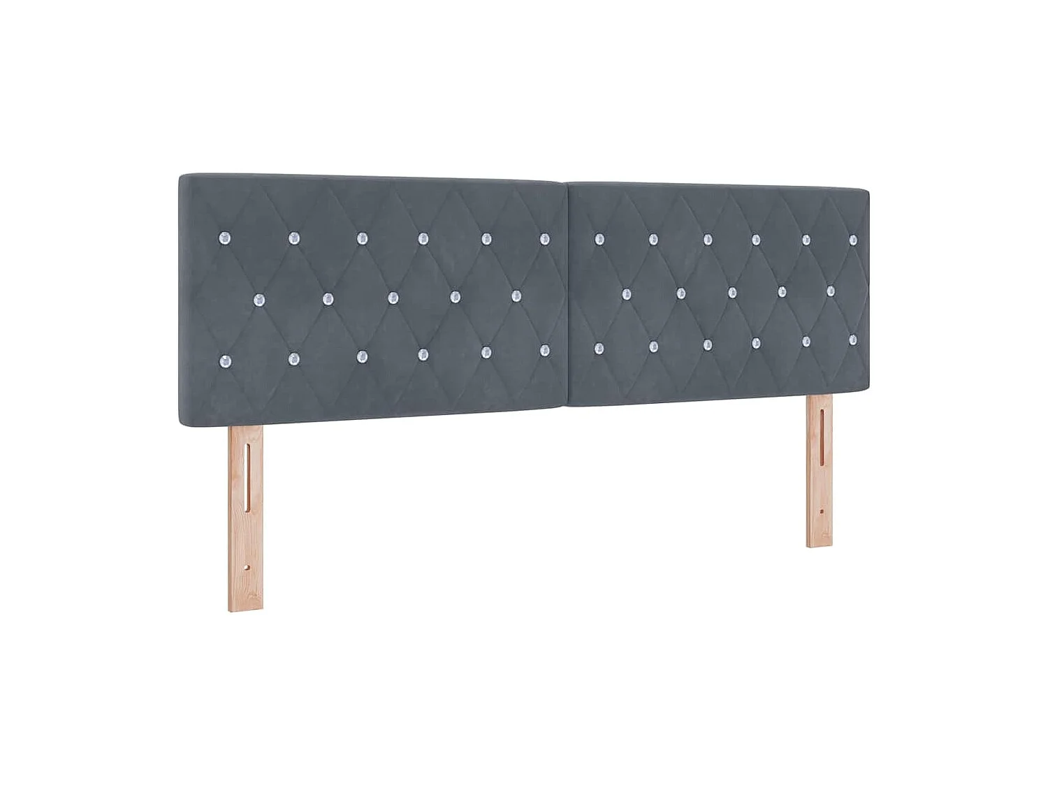 Lit à ressorts avec matelas Gris foncé 160 x 200 cm tissu