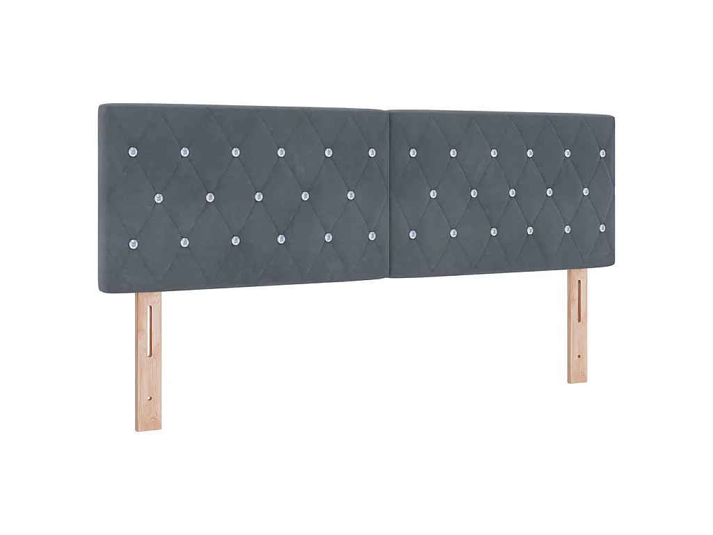 Boxspringbed met matras Donkergrijs 160 x 200 cm Fluweel