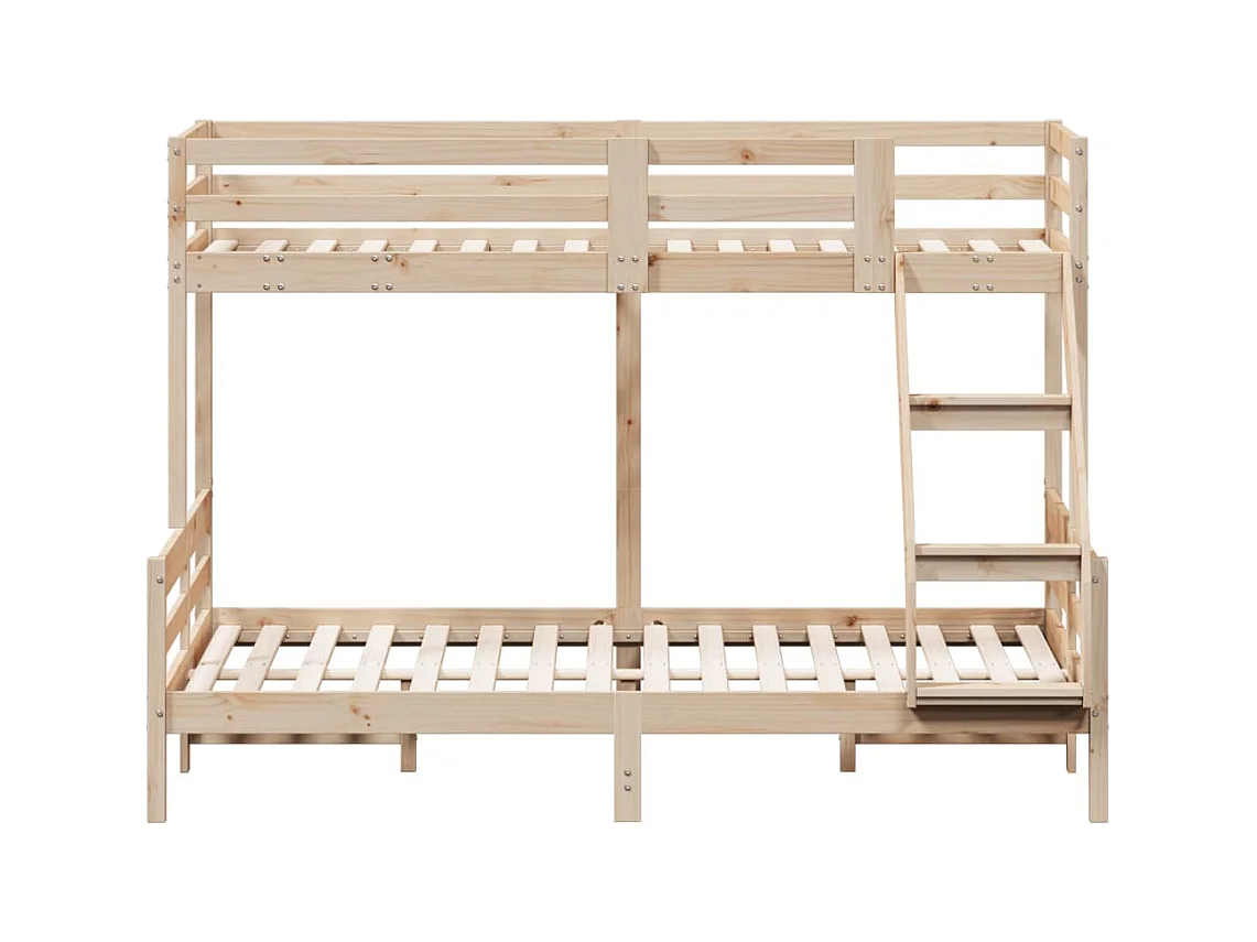 Letto a Castello 90x200/140x200 cm in Legno Massello di Pino