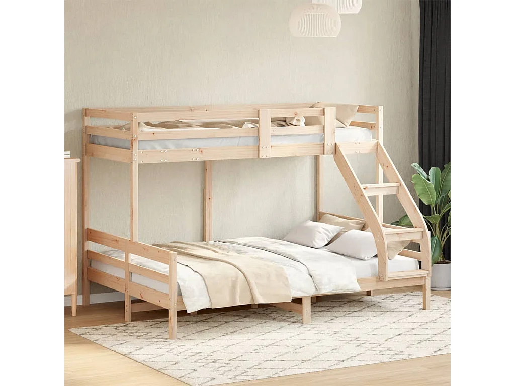 Etagenbett 90x200/140x200 cm Massivholz Kiefer
