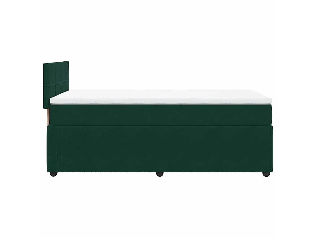 Sommier à lattes de lit avec matelas Vert foncé 90x190 cm
