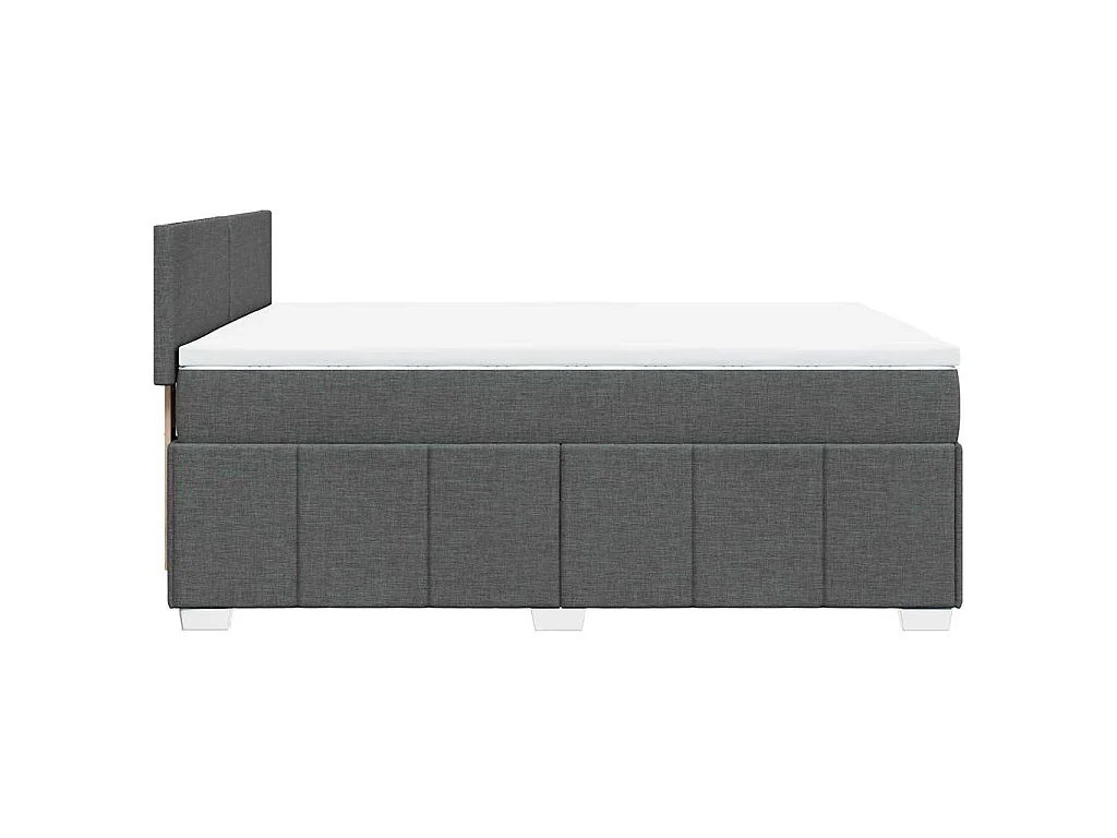 Boxspringbett mit Matratze Dunkelgrau 140x190 cm Stoff