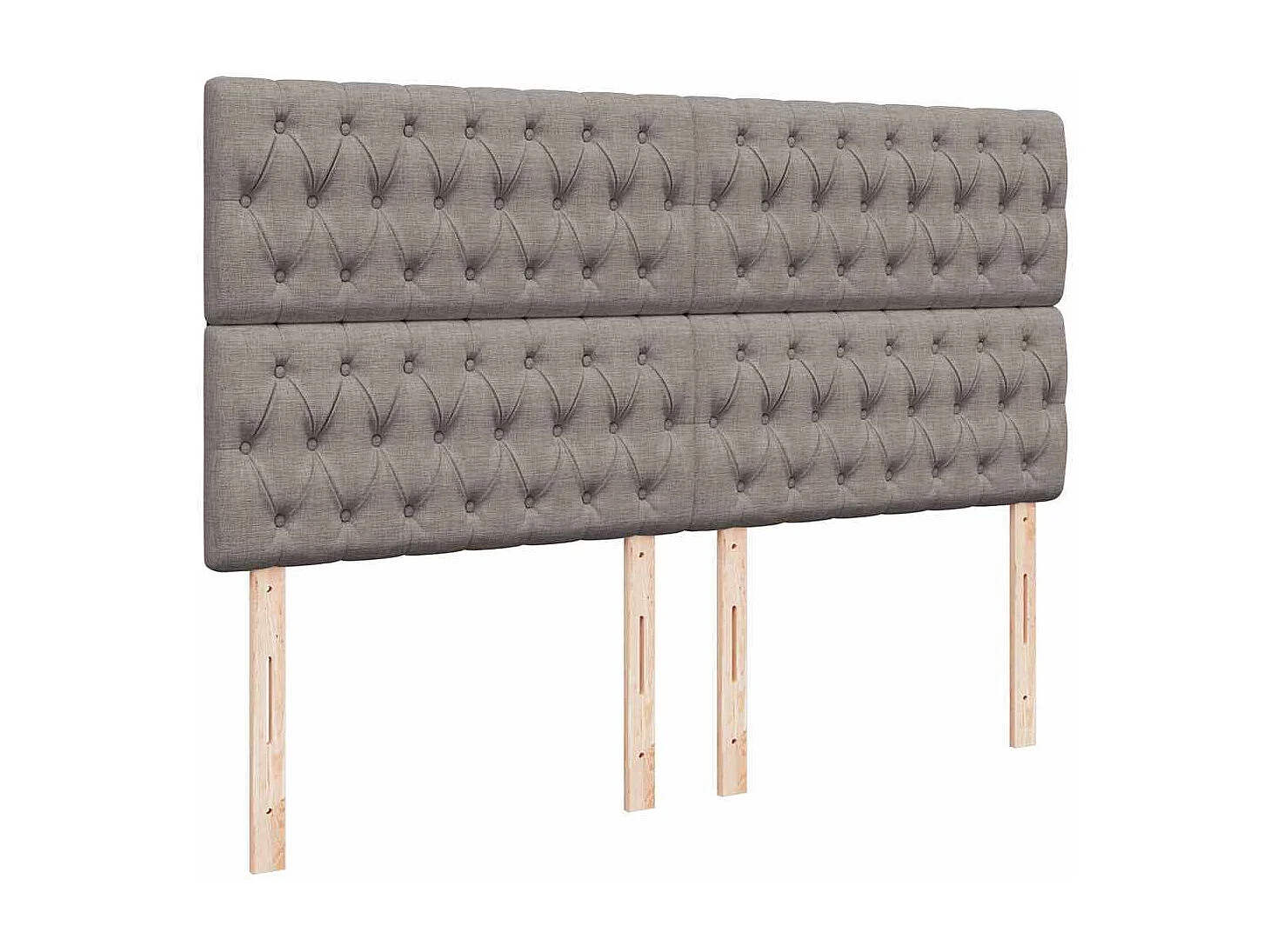 Ottoman bed met matras en LED's 160x200cm stof taupe