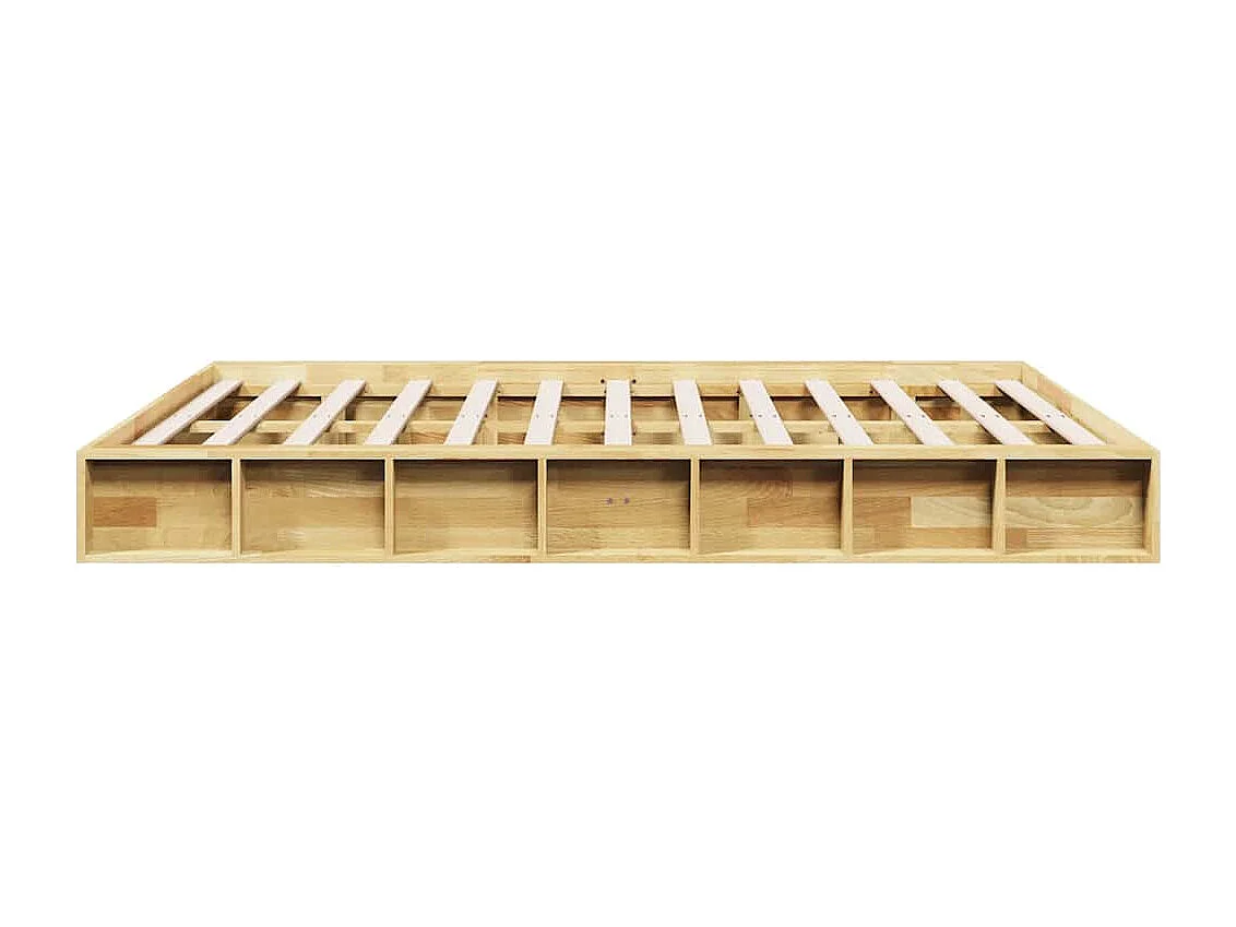 Cadre de lit sans matelas 160x200 cm bois massif de chêne