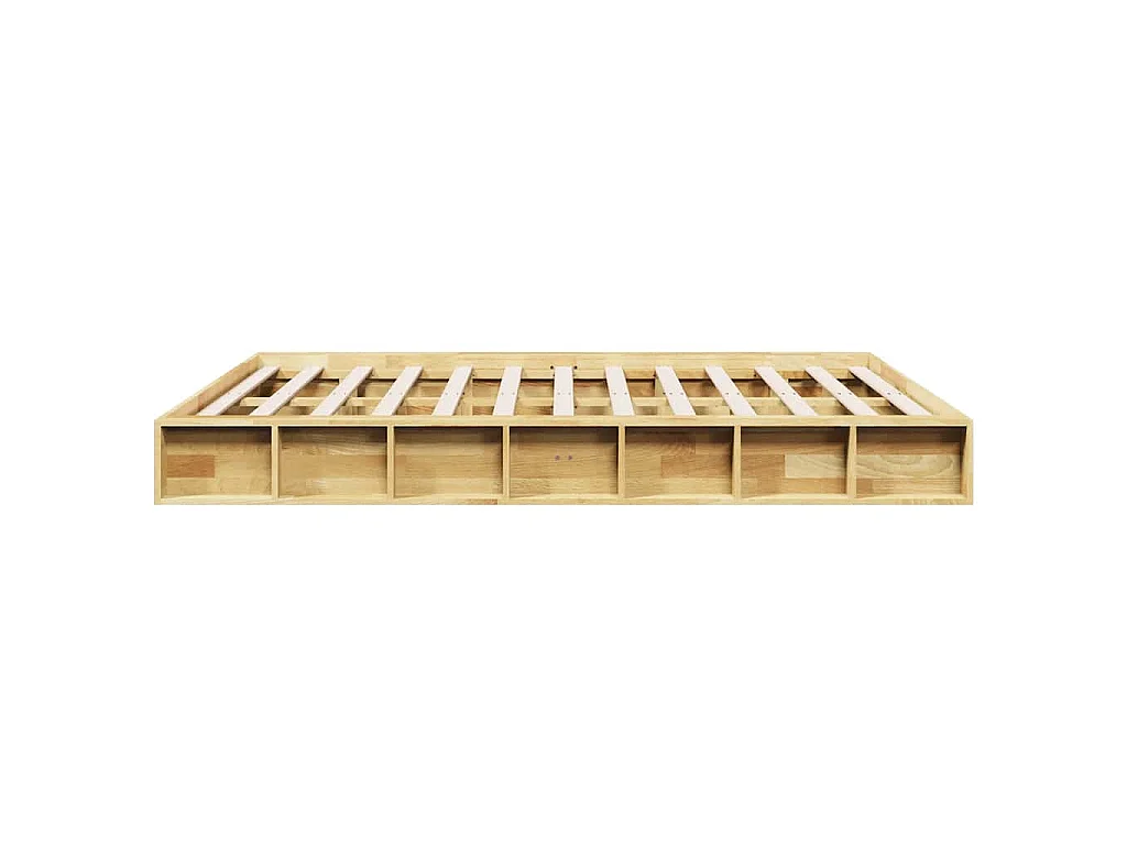 Cadre de lit sans matelas 160x200 cm bois massif de chêne