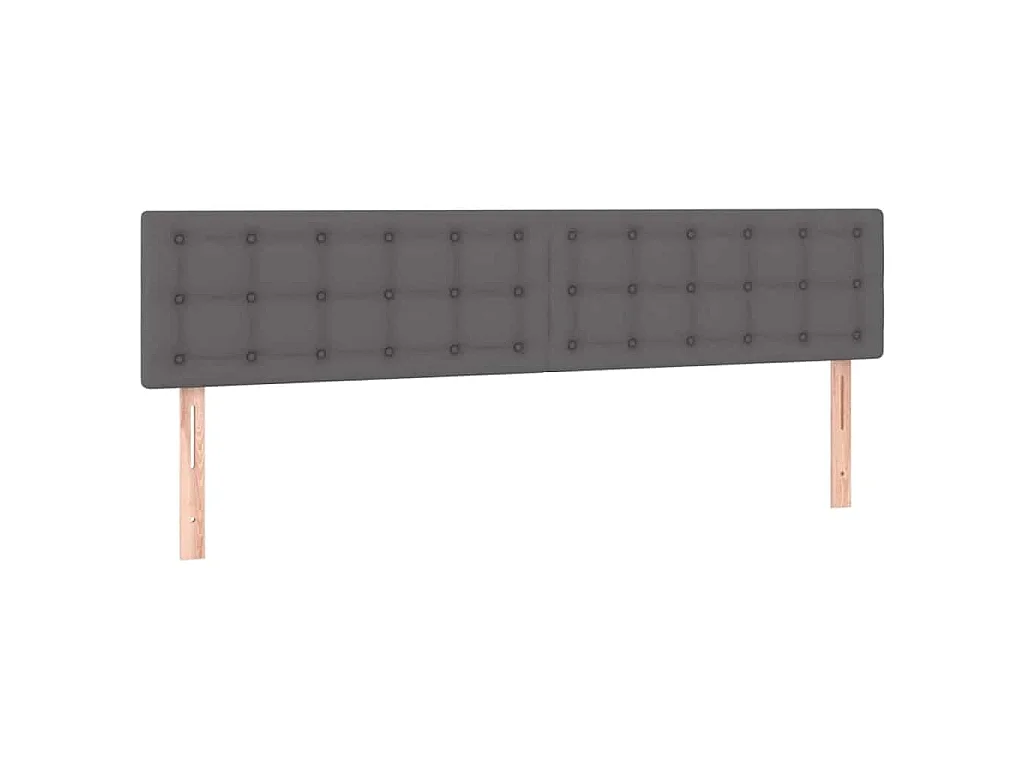 Struttura Letto Pouf con Materassi Grigio 180x200 cm Similpelle