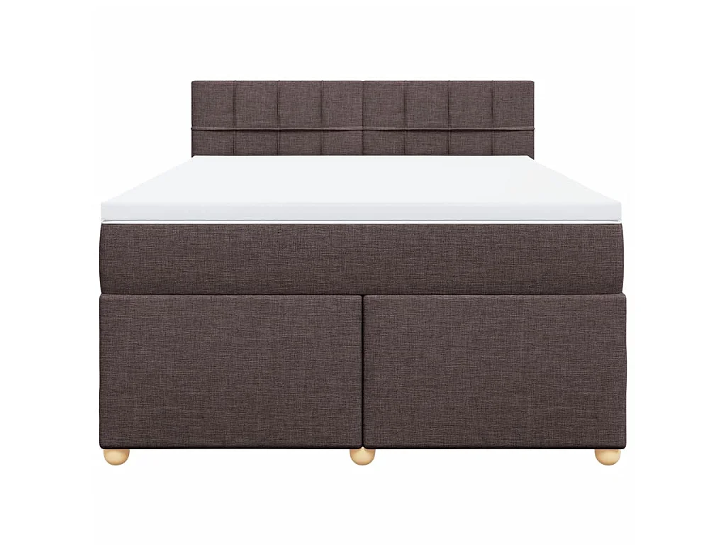 Sommier à lattes de lit avec matelas Marron foncé 140x200 cm