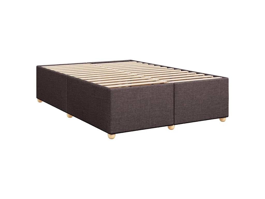 Sommier à lattes de lit avec matelas Marron foncé 140x200 cm