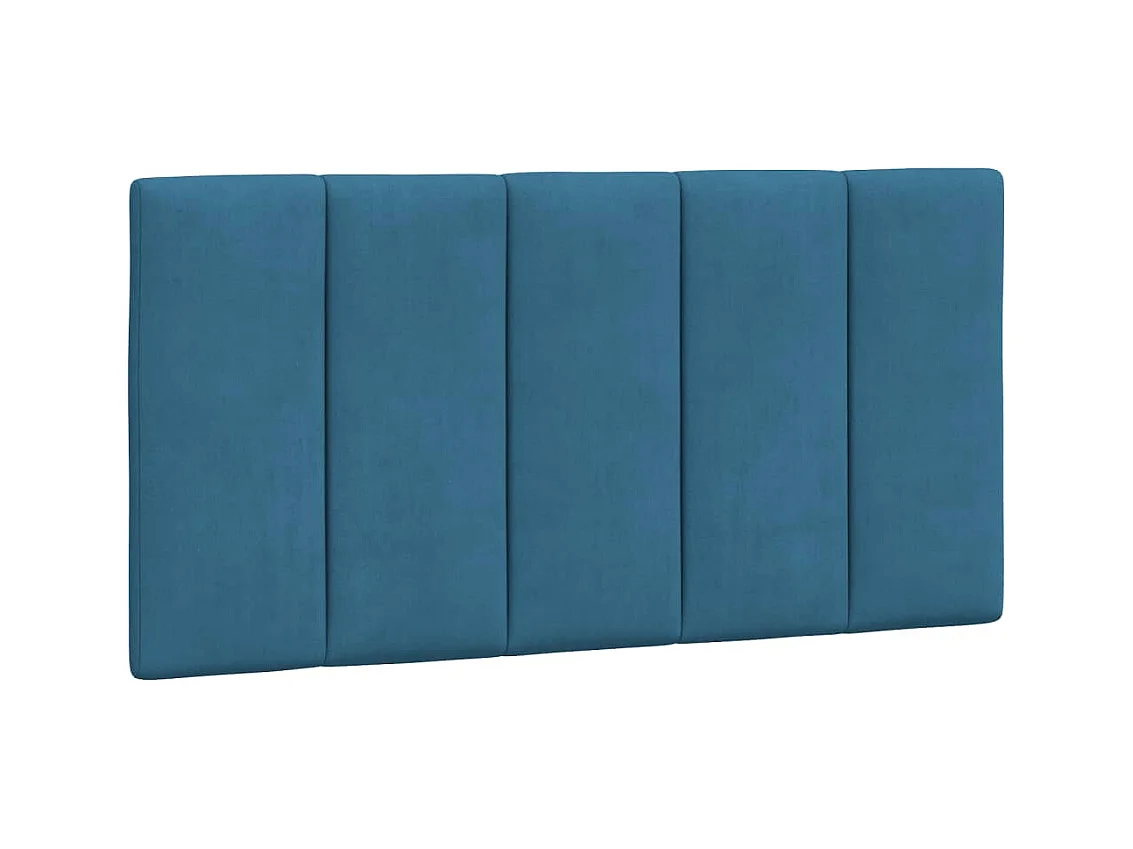 Bettgestell mit LED ohne Matratze "Hanko" Blau 100x200 cm Samt