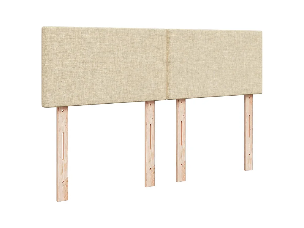 Boxspringbett mit Matratze Creme 160x200 cm Stoff