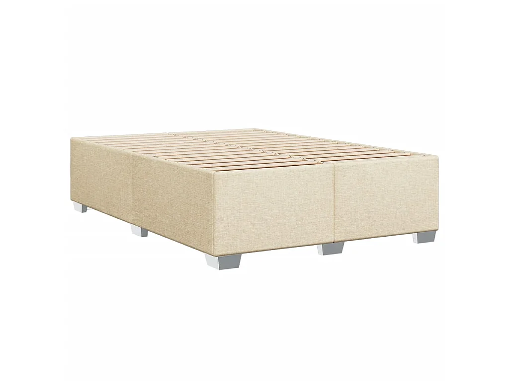 Boxspringbett mit Matratze Creme 160x200 cm Stoff