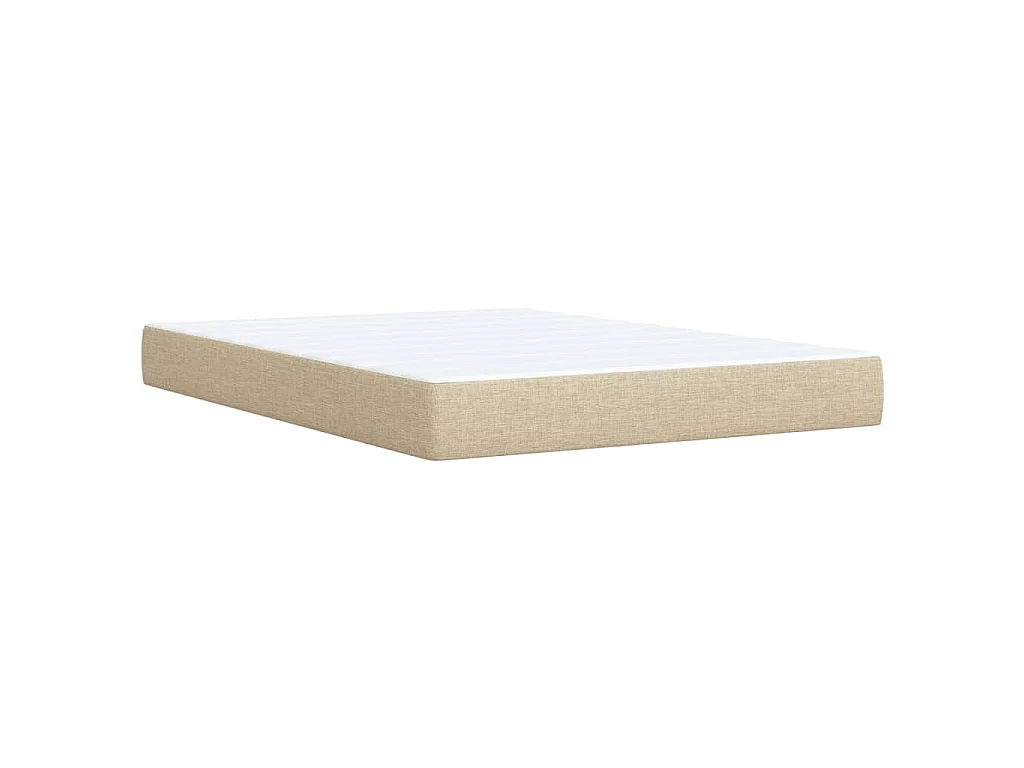 Boxspringbett mit Matratze Creme 160x200 cm Stoff