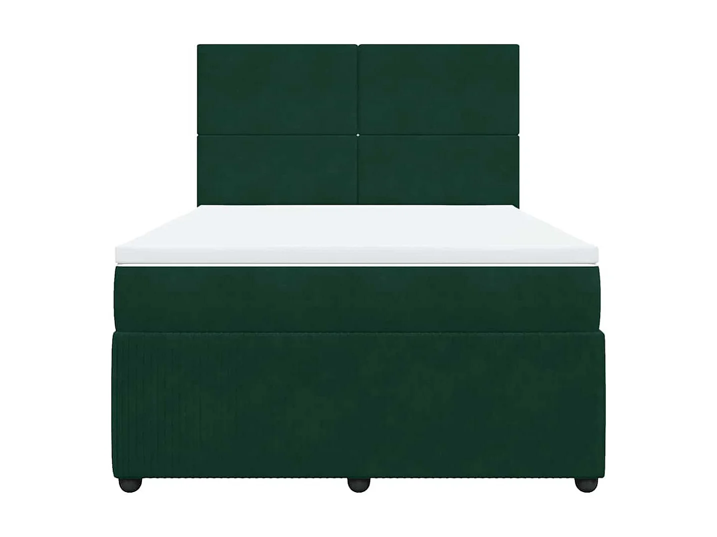 Boxspring met matras fluweel donkergroen 140x200 cm