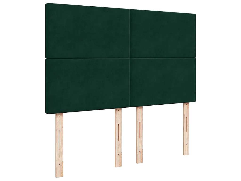 Boxspringbett mit Matratze Dunkelgrün 140x200 cm Samt