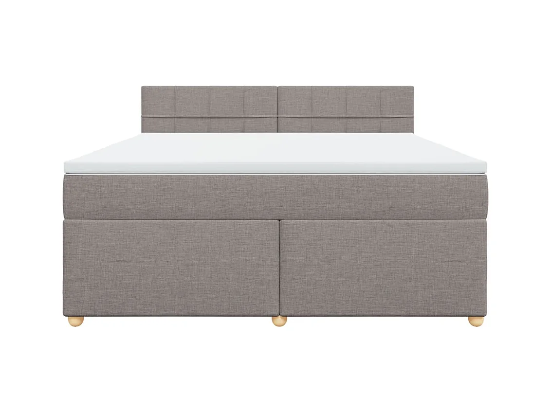 Boxspringbett mit Matratze Taupe 180x200 cm Stoff