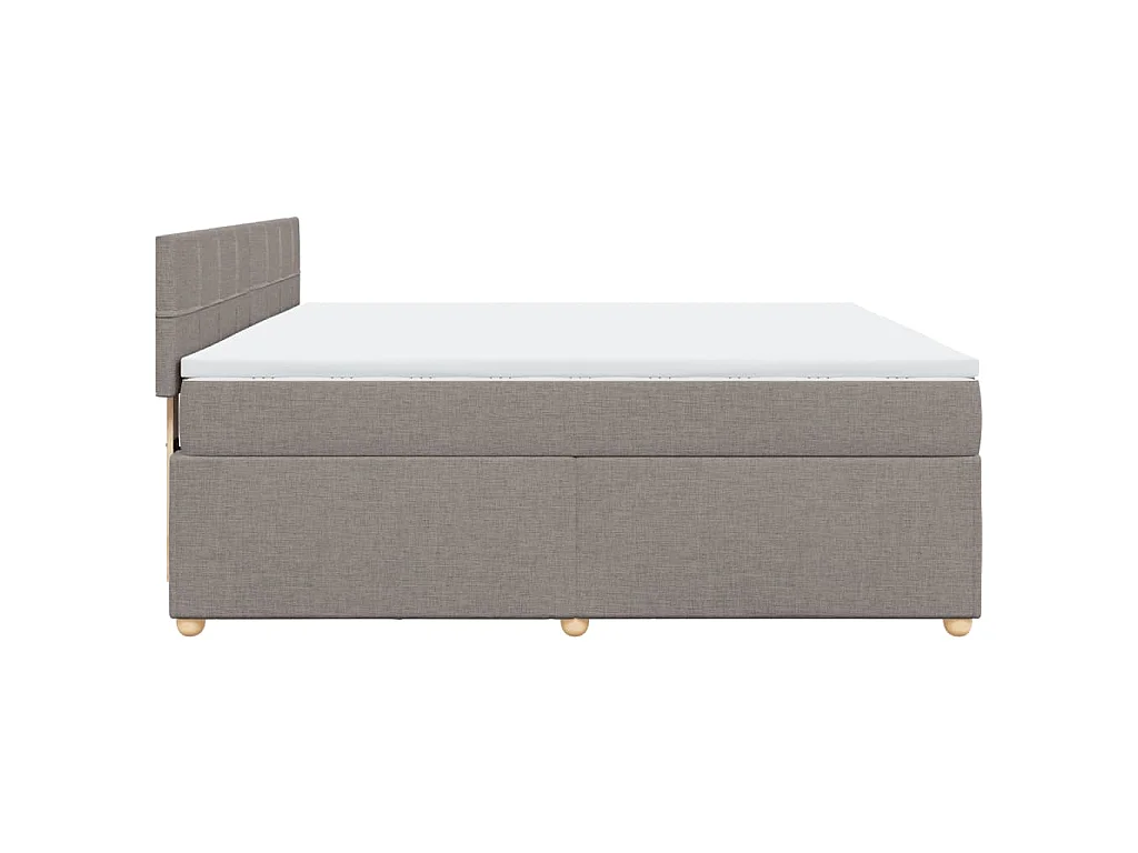 Sommier à lattes de lit avec matelas Taupe 180x200 cm Tissu