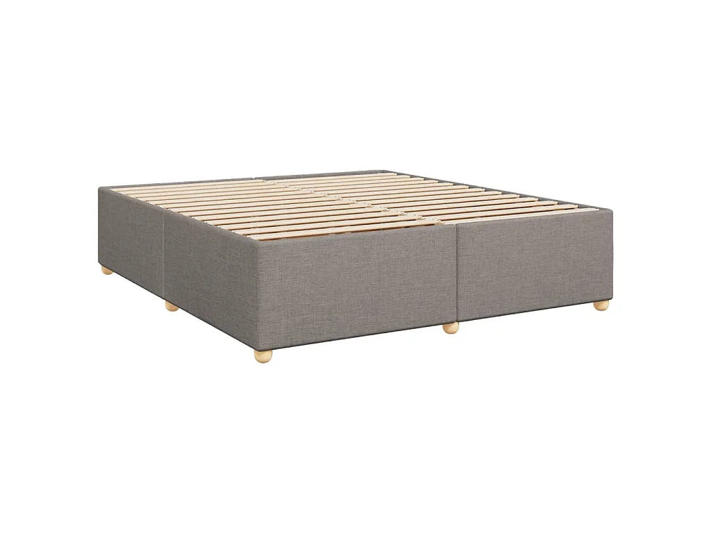 Sommier à lattes de lit avec matelas Taupe 180x200 cm Tissu