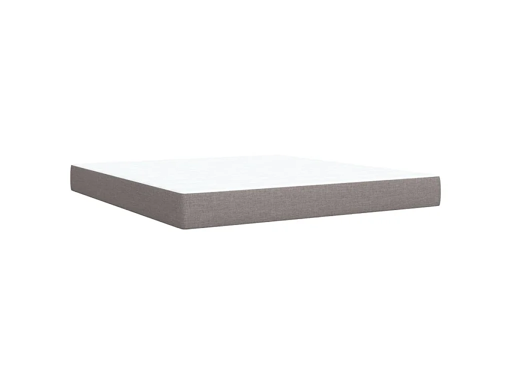 Sommier à lattes de lit avec matelas Taupe 180x200 cm Tissu