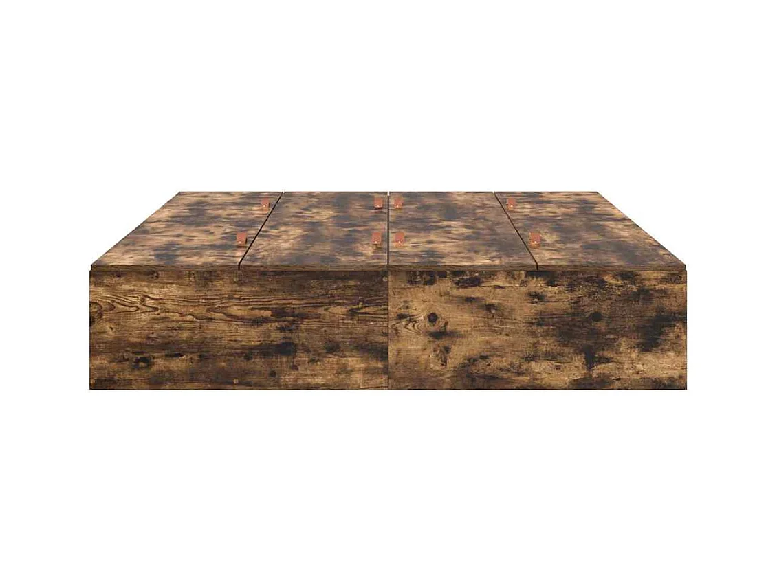 Cadre de lit Chêne fumé 160 x 200 cm Bois d'ingénierie