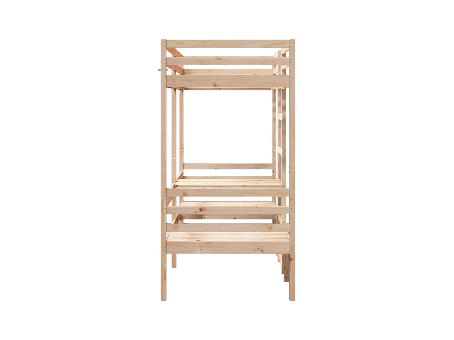 Lit mezzanine avec bureau et chaises 90x200 cm pin massif