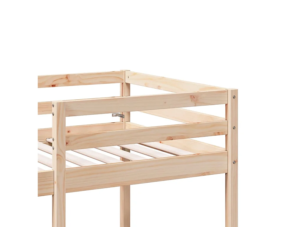 Lit mezzanine avec bureau et chaises 90x200 cm pin massif