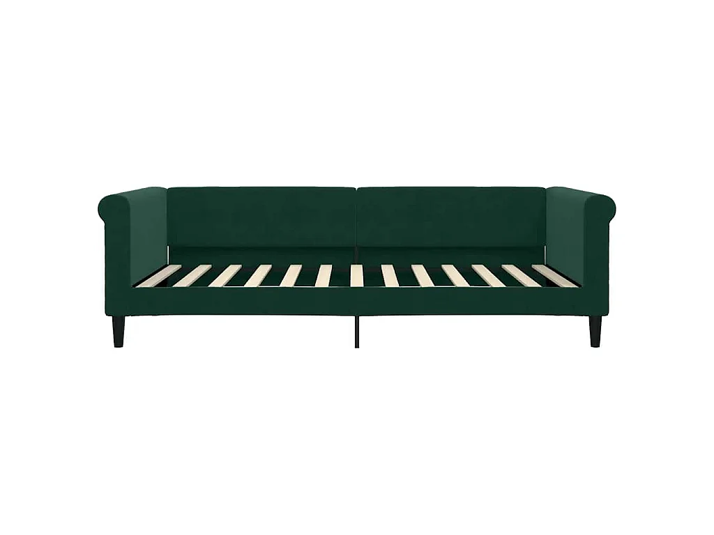 Sofá cama nido terciopelo verde oscuro 100x200 cm