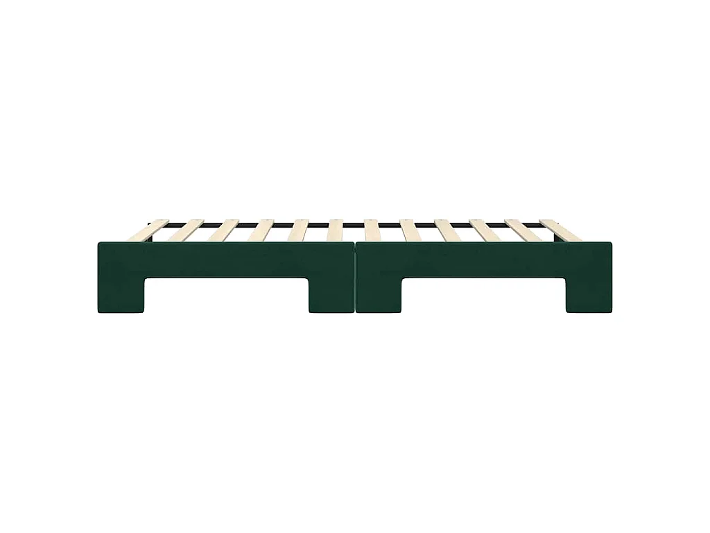 Sofá cama nido terciopelo verde oscuro 100x200 cm