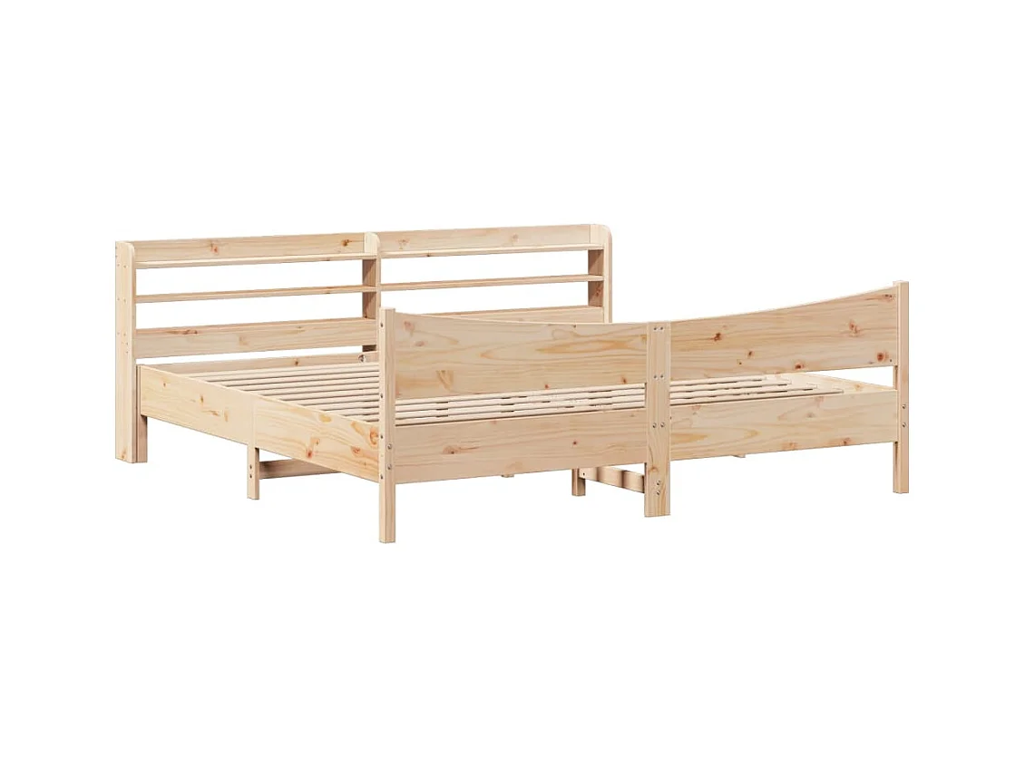 Cadre de lit avec tête de lit 180x200 cm bois de pin massif