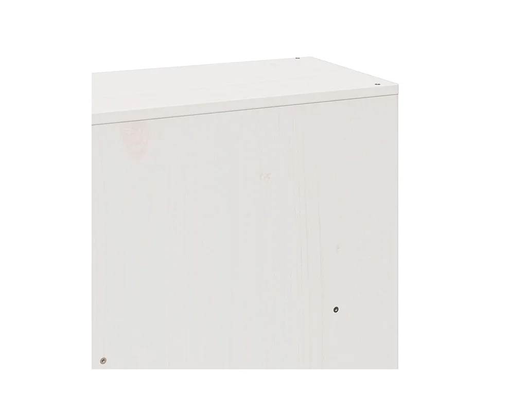 Cadre de lit sans matelas blanc 180x200 cm bois massif de pin