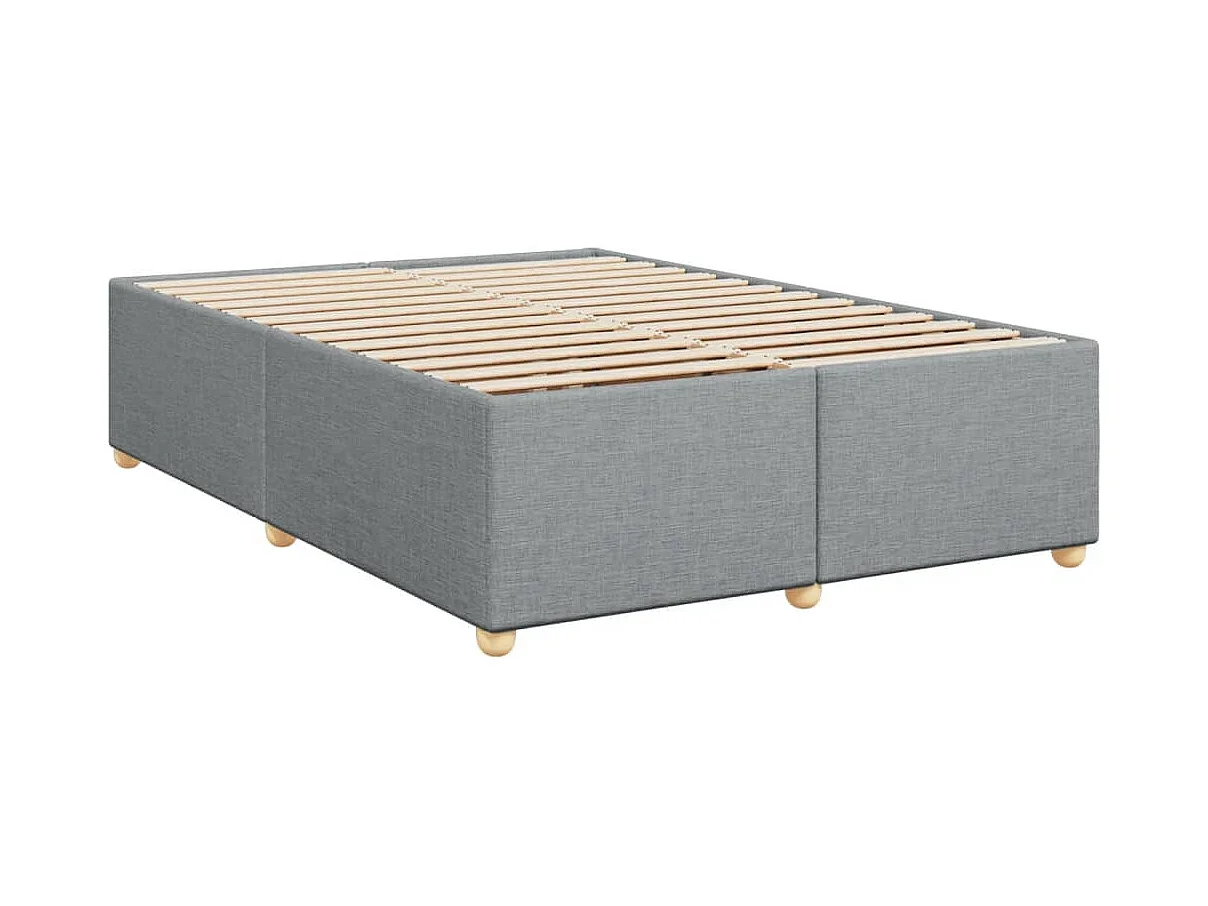 Sommier à lattes de lit avec matelas Gris clair 140x200cm Tissu