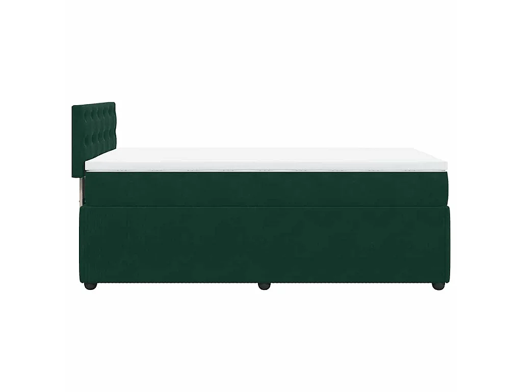Sommier à lattes de lit avec matelas Vert foncé 90x200 cm