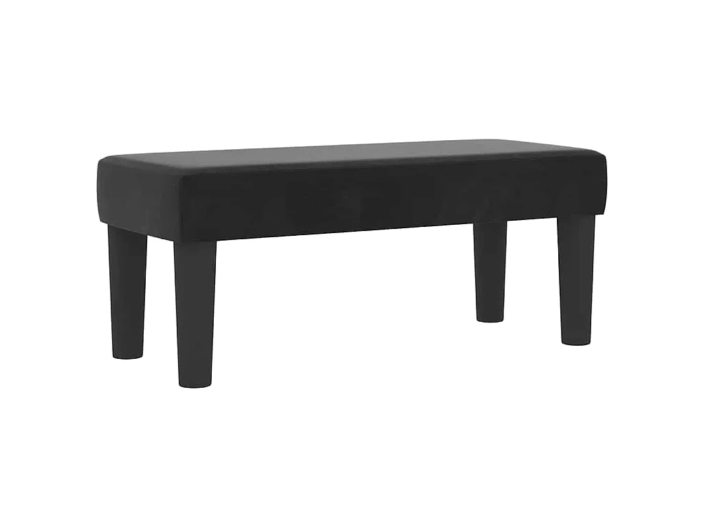 Boxspringbett mit Kissen mit Kopfteil Schwarz 200 x 90 cm Samt