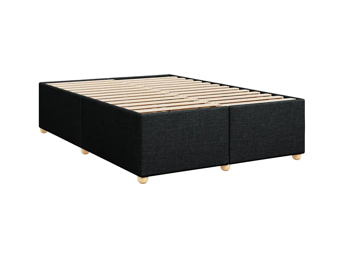Boxspringbett mit Matratze Schwarz 140x200 cm Stoff