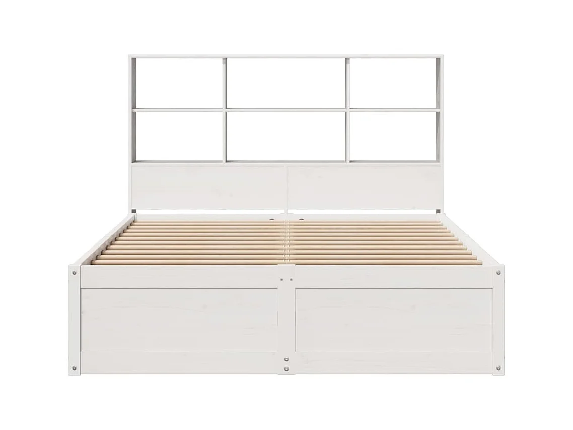 Cadre de lit sans matelas blanc 140x200 cm bois de pin massif