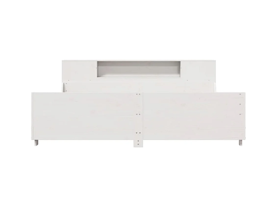 Giroletto senza Materasso Bianco 180x200 cm Legno Massello Pino