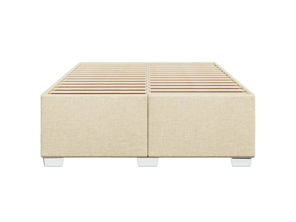 Bettgestell ohne Matratze Creme 140x200 cm Stoff