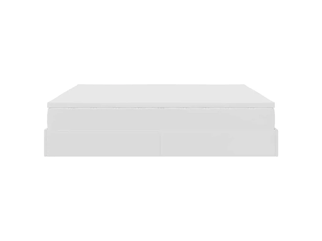 Ottoman bed met matras 160x200cm kunstleer wit