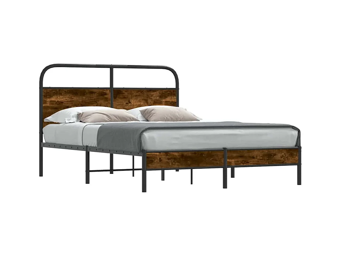 Giroletto senza Materasso Rovere Fumo 140x200 cm in Truciolato