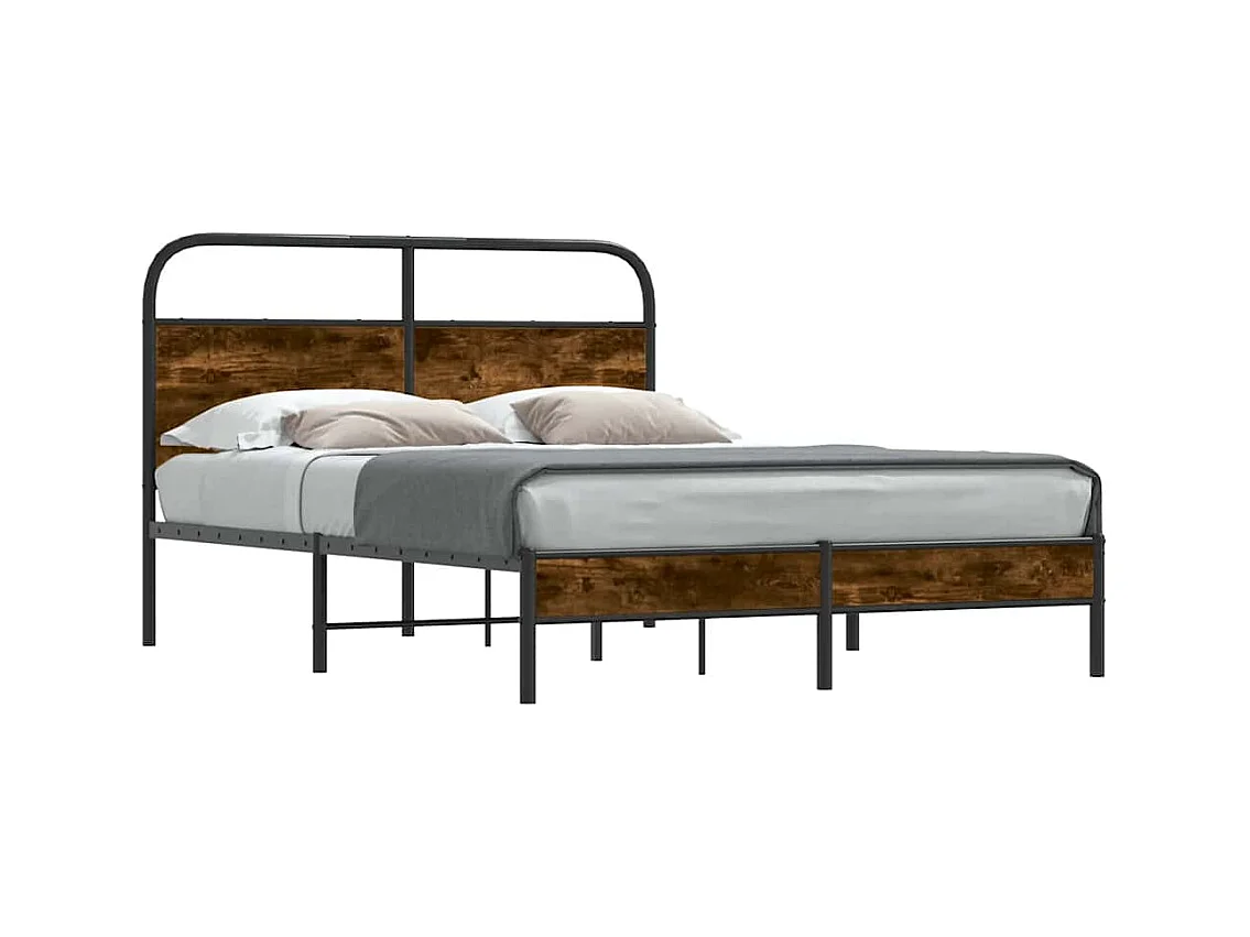 Giroletto senza Materasso Rovere Fumo 140x200 cm in Truciolato