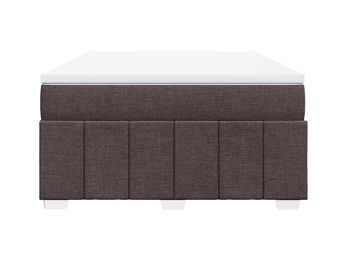 Boxspringbett mit Matratze Dunkelbraun 140x200 cm Stoff